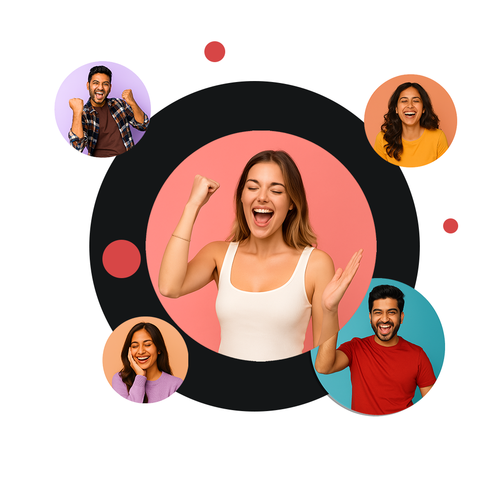 Happy couple using MatchVatch